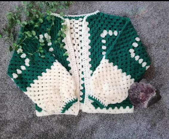 Emerald Crochet Cardigan