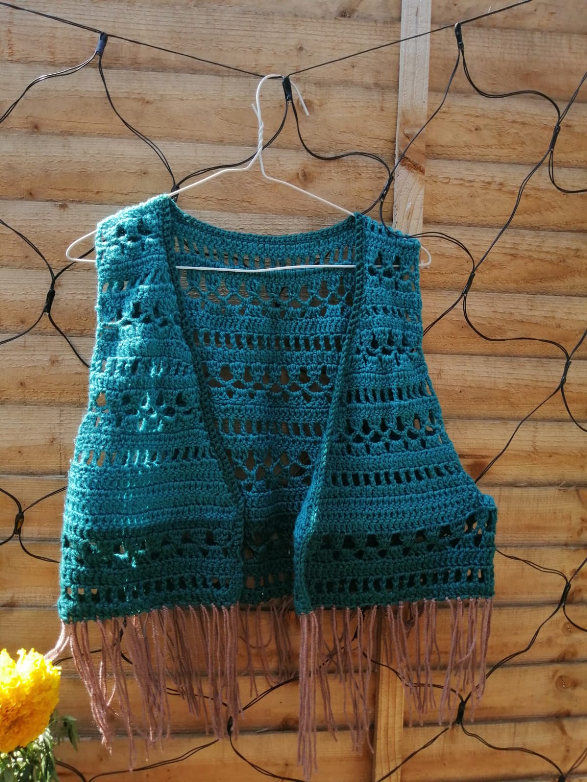 Frow-Fustion Crochet Vest with tassles